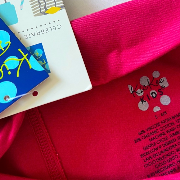 Kickee pants athletic leggings girls size 5 6 small NWT - Picture 2 of 6